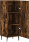 vidaXL - Dressoir - 34,5x34x90 - cm - bewerkt - hout - gerookt - eiken
