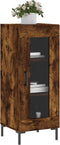 vidaXL - Dressoir - 34,5x34x90 - cm - bewerkt - hout - gerookt - eiken