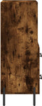 vidaXL - Dressoir - 34,5x34x90 - cm - bewerkt - hout - gerookt - eiken