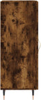 vidaXL - Dressoir - 34,5x34x90 - cm - bewerkt - hout - gerookt - eiken
