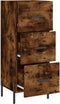 vidaXL - Dressoir - 34,5x34x90 - cm - bewerkt - hout - gerookt - eiken