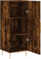 vidaXL - Dressoir - 34,5x34x90 - cm - bewerkt - hout - gerookt - eiken
