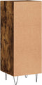vidaXL - Dressoir - 34,5x34x90 - cm - bewerkt - hout - gerookt - eiken