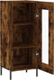 vidaXL - Dressoir - 34,5x34x90 - cm - bewerkt - hout - gerookt - eiken