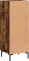 vidaXL - Dressoir - 34,5x34x90 - cm - bewerkt - hout - gerookt - eiken