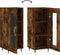 vidaXL - Dressoir - 34,5x34x90 - cm - bewerkt - hout - gerookt - eiken