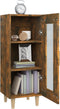 vidaXL - Dressoir - 34,5x34x90 - cm - bewerkt - hout - gerookt - eiken