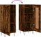 vidaXL - Dressoir - 34,5x34x90 - cm - bewerkt - hout - gerookt - eiken