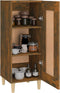 vidaXL - Dressoir - 34,5x34x90 - cm - bewerkt - hout - gerookt - eiken