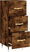 vidaXL - Dressoir - 34,5x34x90 - cm - bewerkt - hout - gerookt - eiken