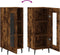 vidaXL - Dressoir - 34,5x34x90 - cm - bewerkt - hout - gerookt - eiken