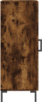 vidaXL - Dressoir - 34,5x34x90 - cm - bewerkt - hout - gerookt - eiken