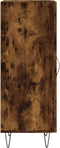 vidaXL - Dressoir - 34,5x34x90 - cm - bewerkt - hout - gerookt - eiken