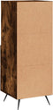 vidaXL - Dressoir - 34,5x34x90 - cm - bewerkt - hout - gerookt - eiken