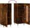 vidaXL - Dressoir - 34,5x34x90 - cm - bewerkt - hout - gerookt - eiken