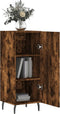 vidaXL - Dressoir - 34,5x34x90 - cm - bewerkt - hout - gerookt - eiken