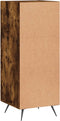 vidaXL - Dressoir - 34,5x34x90 - cm - bewerkt - hout - gerookt - eiken