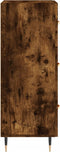 vidaXL - Dressoir - 34,5x34x90 - cm - bewerkt - hout - gerookt - eiken