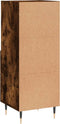 vidaXL - Dressoir - 34,5x34x90 - cm - bewerkt - hout - gerookt - eiken