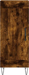 vidaXL - Dressoir - 34,5x34x90 - cm - bewerkt - hout - gerookt - eiken
