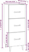 vidaXL - Dressoir - 34,5x34x90 - cm - bewerkt - hout - gerookt - eiken