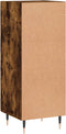 vidaXL - Dressoir - 34,5x34x90 - cm - bewerkt - hout - gerookt - eiken