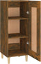 vidaXL - Dressoir - 34,5x34x90 - cm - bewerkt - hout - gerookt - eiken