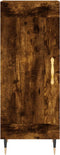 vidaXL - Dressoir - 34,5x34x90 - cm - bewerkt - hout - gerookt - eiken