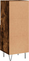 vidaXL - Dressoir - 34,5x34x90 - cm - bewerkt - hout - gerookt - eiken
