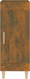 vidaXL - Dressoir - 34,5x34x90 - cm - bewerkt - hout - gerookt - eiken