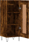 vidaXL - Dressoir - 34,5x34x90 - cm - bewerkt - hout - gerookt - eiken