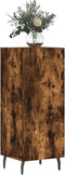 vidaXL - Dressoir - 34,5x34x90 - cm - bewerkt - hout - gerookt - eiken