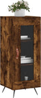 vidaXL - Dressoir - 34,5x34x90 - cm - bewerkt - hout - gerookt - eiken