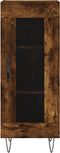 vidaXL - Dressoir - 34,5x34x90 - cm - bewerkt - hout - gerookt - eiken