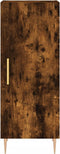 vidaXL - Dressoir - 34,5x34x90 - cm - bewerkt - hout - gerookt - eiken