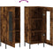 vidaXL - Dressoir - 34,5x34x90 - cm - bewerkt - hout - gerookt - eiken