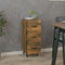 vidaXL - Dressoir - 34,5x34x90 - cm - bewerkt - hout - gerookt - eiken