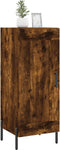 vidaXL - Dressoir - 34,5x34x90 - cm - bewerkt - hout - gerookt - eiken