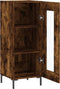 vidaXL - Dressoir - 34,5x34x90 - cm - bewerkt - hout - gerookt - eiken