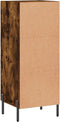 vidaXL - Dressoir - 34,5x34x90 - cm - bewerkt - hout - gerookt - eiken