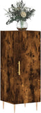 vidaXL - Dressoir - 34,5x34x90 - cm - bewerkt - hout - gerookt - eiken