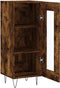 vidaXL - Dressoir - 34,5x34x90 - cm - bewerkt - hout - gerookt - eiken
