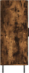 vidaXL - Dressoir - 34,5x34x90 - cm - bewerkt - hout - gerookt - eiken