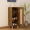 vidaXL - Dressoir - 34,5x34x90 - cm - bewerkt - hout - gerookt - eiken