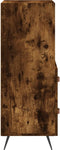 vidaXL - Dressoir - 34,5x34x90 - cm - bewerkt - hout - gerookt - eiken