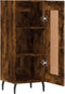 vidaXL - Dressoir - 34,5x34x90 - cm - bewerkt - hout - gerookt - eiken
