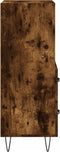 vidaXL - Dressoir - 34,5x34x90 - cm - bewerkt - hout - gerookt - eiken