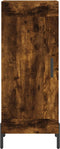 vidaXL - Dressoir - 34,5x34x90 - cm - bewerkt - hout - gerookt - eiken