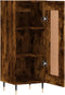 vidaXL - Dressoir - 34,5x34x90 - cm - bewerkt - hout - gerookt - eiken