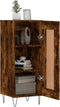 vidaXL - Dressoir - 34,5x34x90 - cm - bewerkt - hout - gerookt - eiken